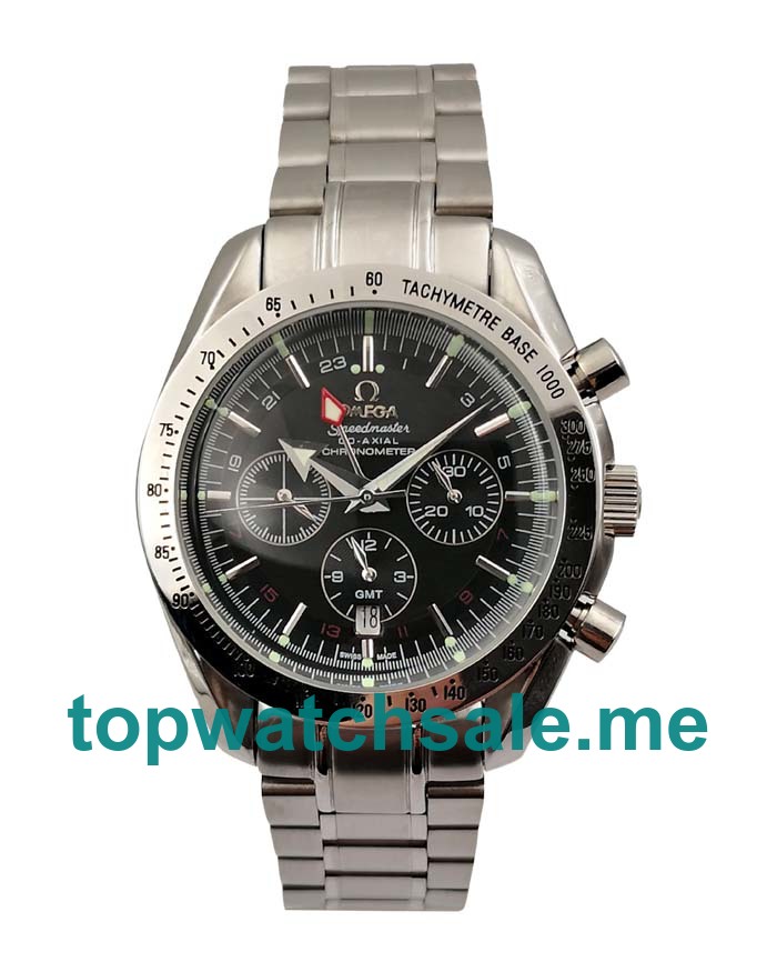 UK Perfect 40.5 MM Fake Omega Speedmaster 3581.50.00 Watches With Black Dials For Sale
