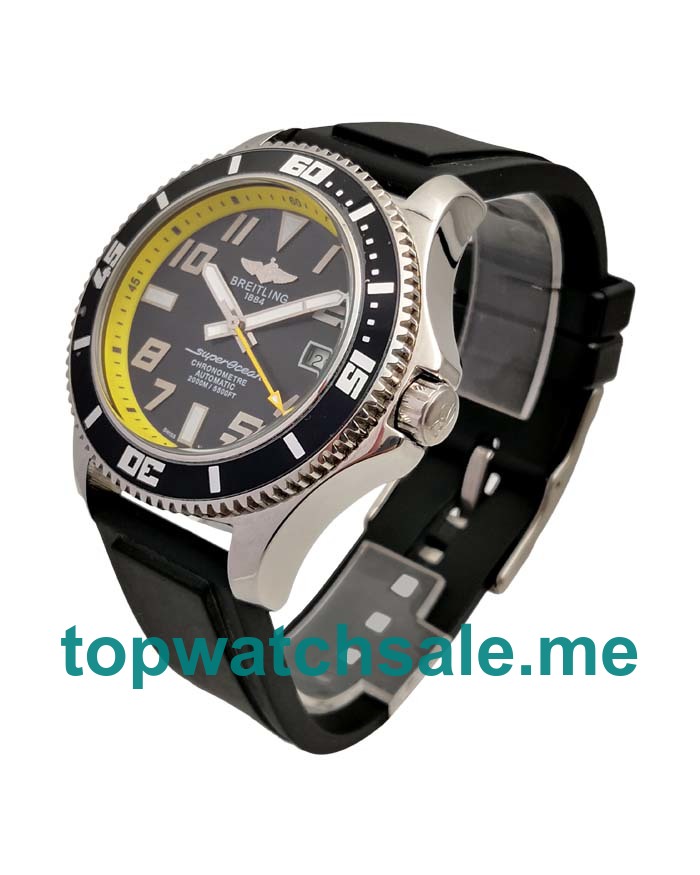 UK Cheap Breitling Superocean A1736402 Replica Watches With Black Dials For Men