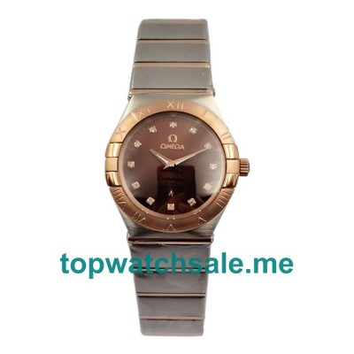 UK 27MM Steel And Rose Gold Replica Omega Constellation 131.20.28.60.63.001 Watches