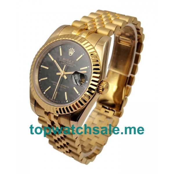 UK Perfect Replica Rolex Datejust 116238 Watches With Black Dials For Sale