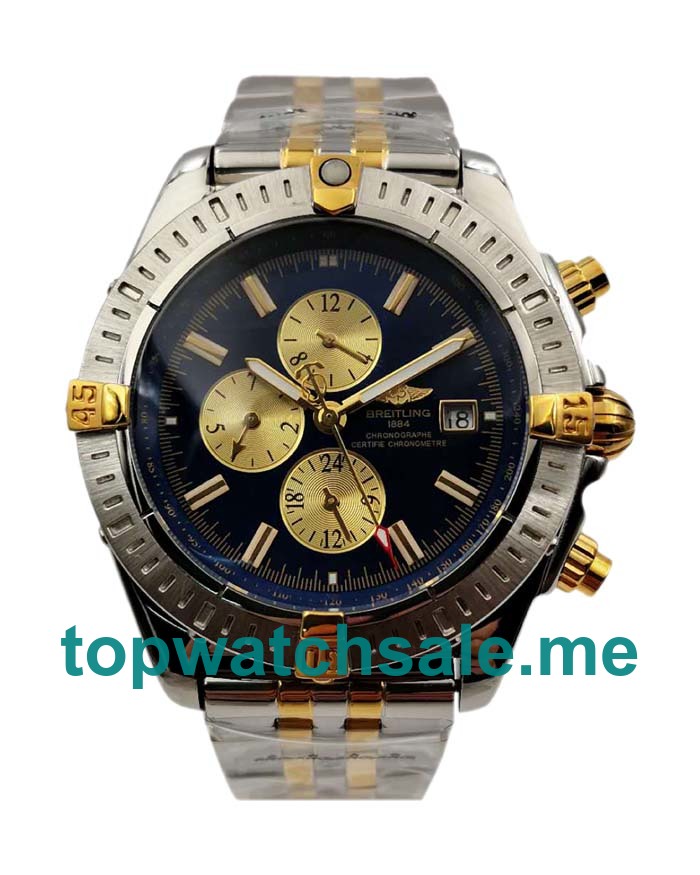 UK 43.7MM Steel And Gold Replica Breitling Chronomat Evolution B13356 Watches