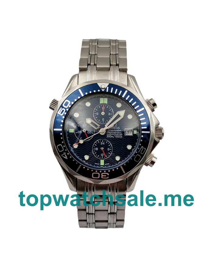 UK 42MM Blue Dials Omega Seamaster Chrono Diver 2599.80 Replica Watches
