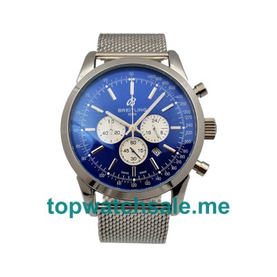 UK 45MM Blue Dials Breitling Transocean AB015212 Replica Watches