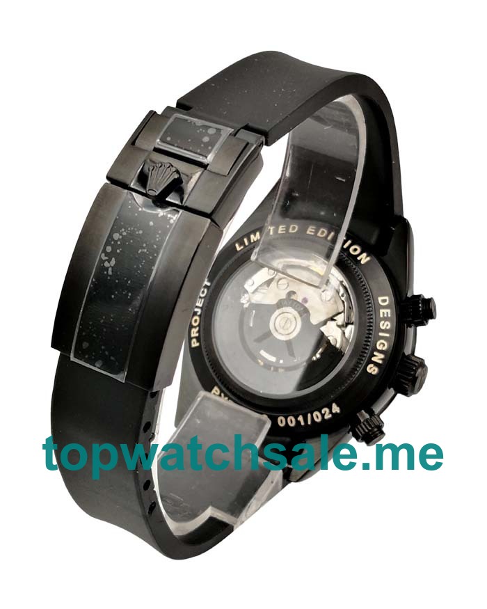 UK Swiss Movement Rolex Daytona 116509 Fake Watches With Black Dials For Men