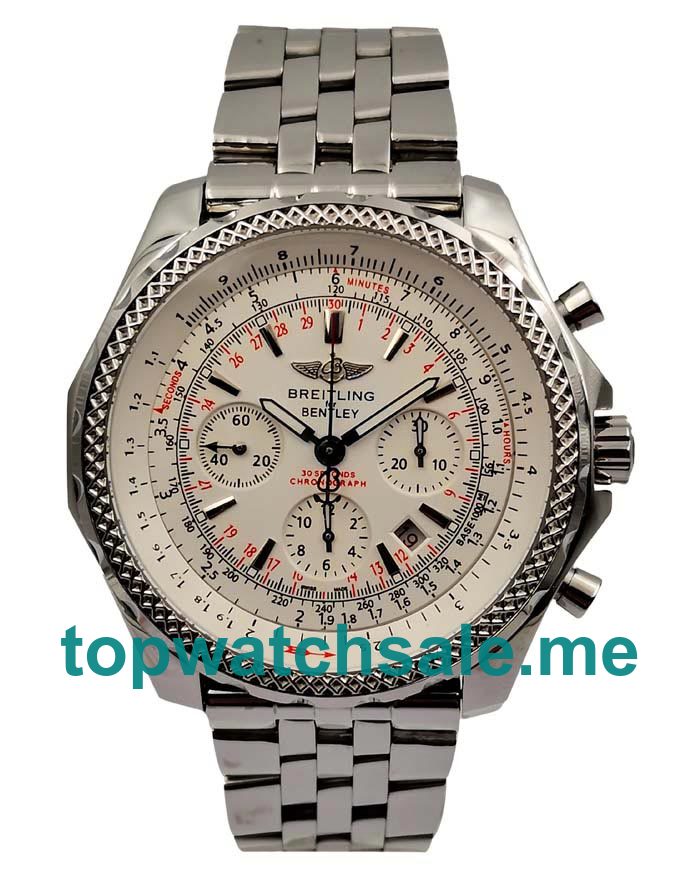 UK Best Quality Breitling Bentley Motors A25362 Replica Watches With White Dials For Men