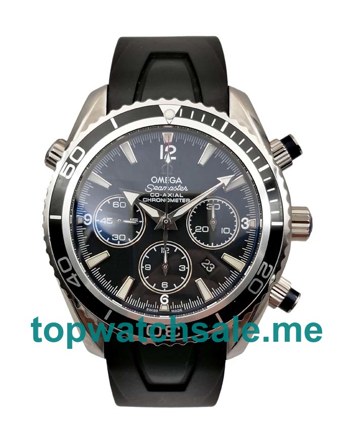 UK Swiss Made Omega Seamaster Planet Ocean Chrono 2210.52.00 Replica Watches With Black Dials
