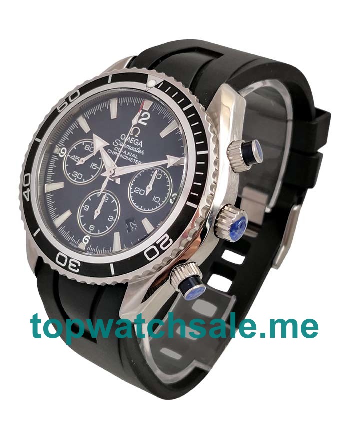 UK Swiss Made Omega Seamaster Planet Ocean Chrono 2210.52.00 Replica Watches With Black Dials