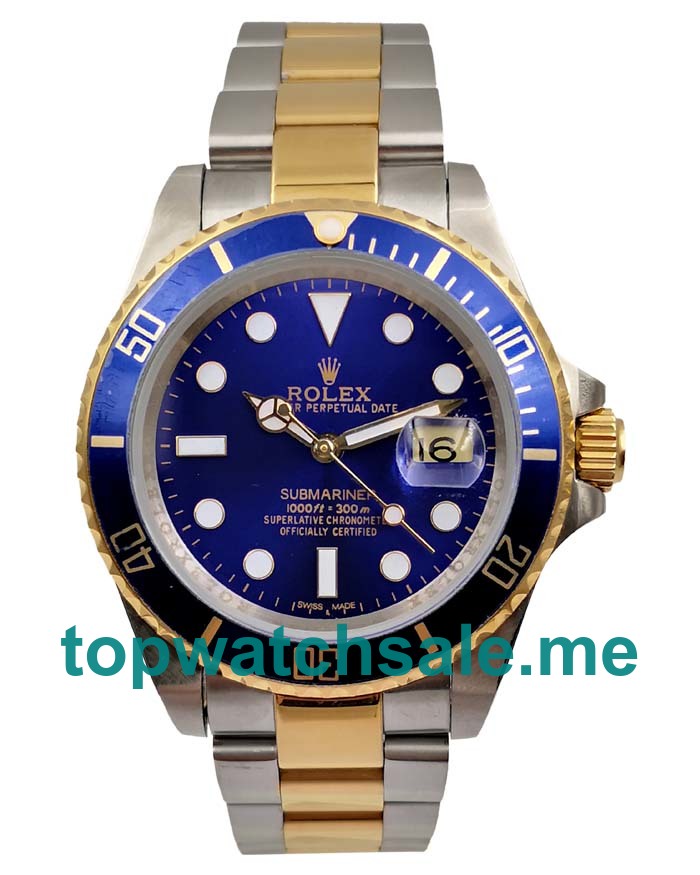 UK Perfect Replica Rolex Submariner 116613 LB Watches With Blue Dials For Men