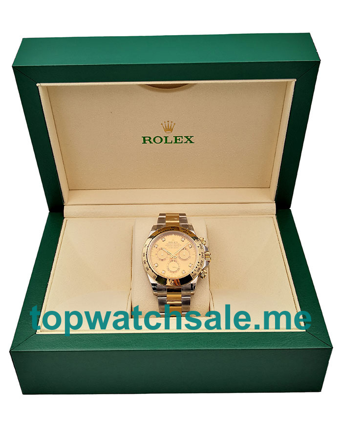 UK Best Quality Rolex Daytona 116503 Fake Watches With Champagne Dials For Men