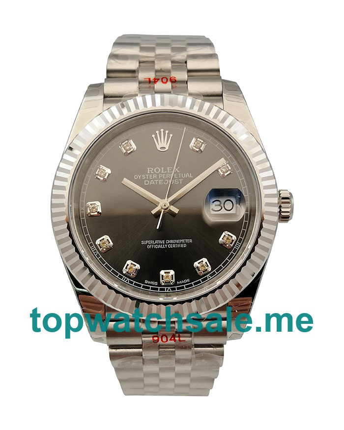 UK Swiss Made Rolex Datejust 126334 Replica Watches With Anthracite Dials For Sale