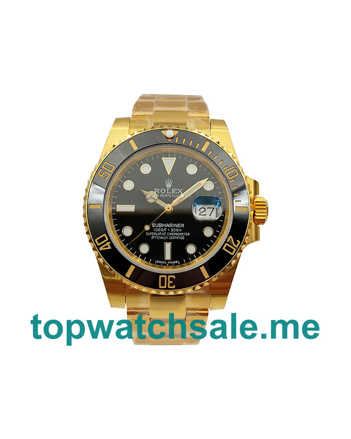 UK Cheap 40 MM Rolex Submariner 116618 LN Fake Watches With Black Dials For Men