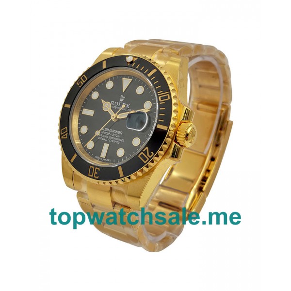 UK Cheap 40 MM Rolex Submariner 116618 LN Fake Watches With Black Dials For Men