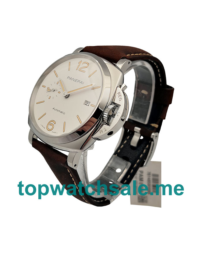 UK 42MM White Dials Panerai Luminor Due PAM01046 Replica Watches