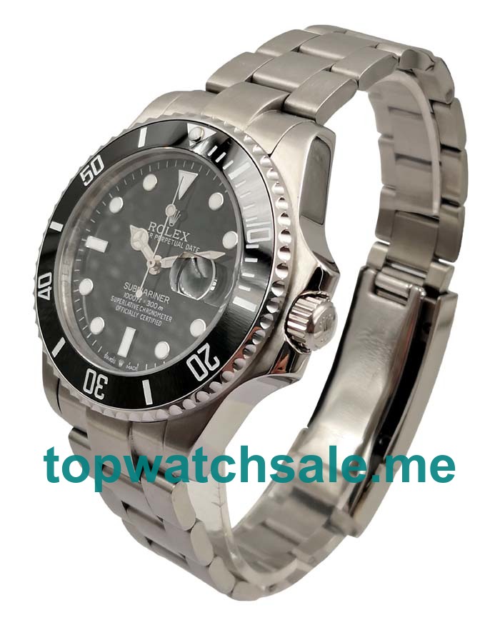 UK Swiss Made Rolex Submariner 116610 LN Fake Watches With Black Dials For Men