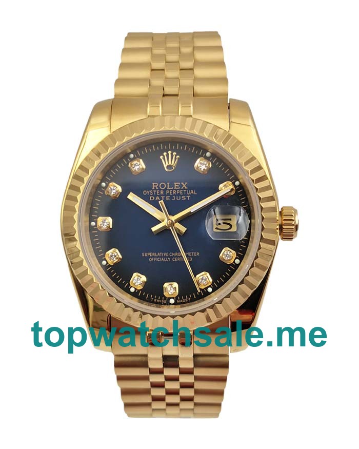 UK 36MM Blue Dials Rolex Datejust 16238 Replica Watches