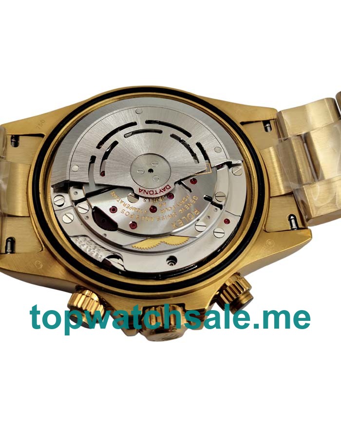 UK 40 MM Black Dials Rolex Daytona 116528 Replica Watches For Sale