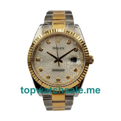 UK 41 MM Silver Dials Rolex Datejust 116233 Replica Watches For Sale