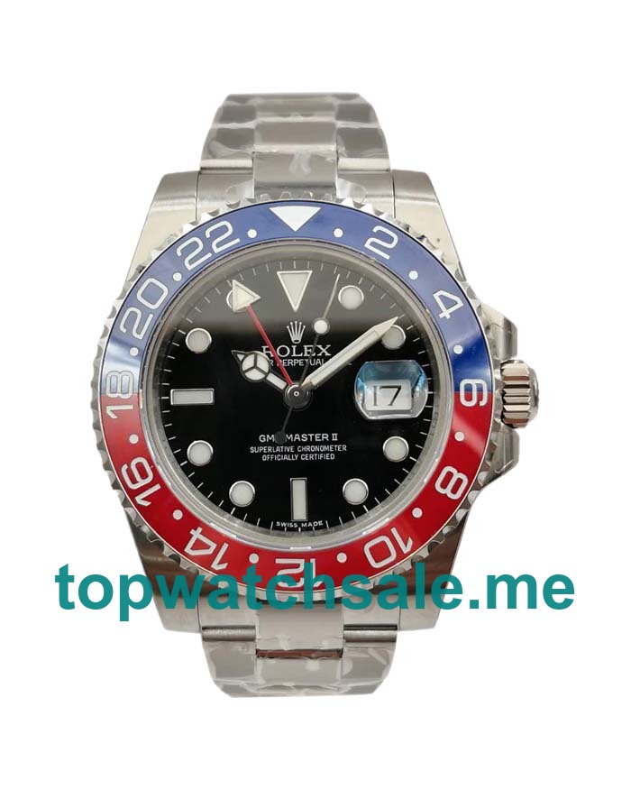 UK 40 MM Luxury Rolex GMT-Master II 116719 Replica Watches With Black Dials For Sale
