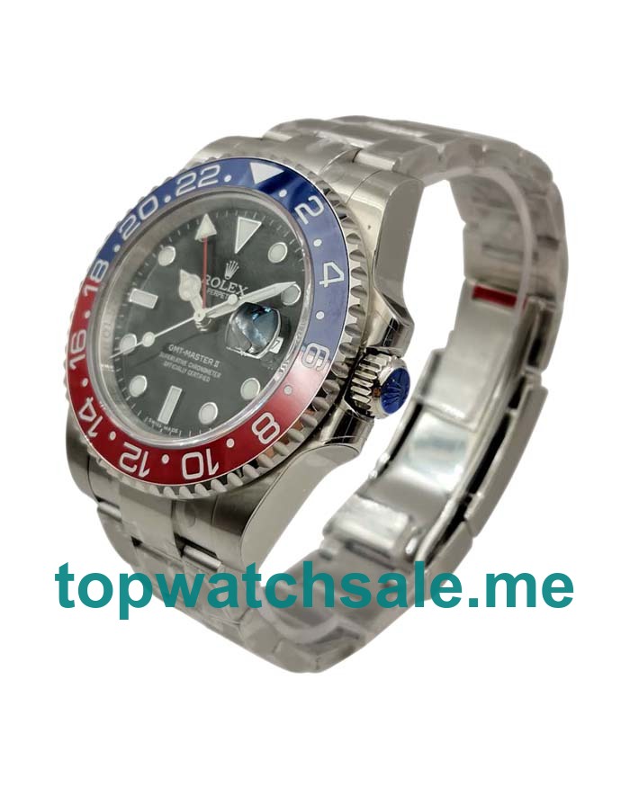 UK 40 MM Luxury Rolex GMT-Master II 116719 Replica Watches With Black Dials For Sale