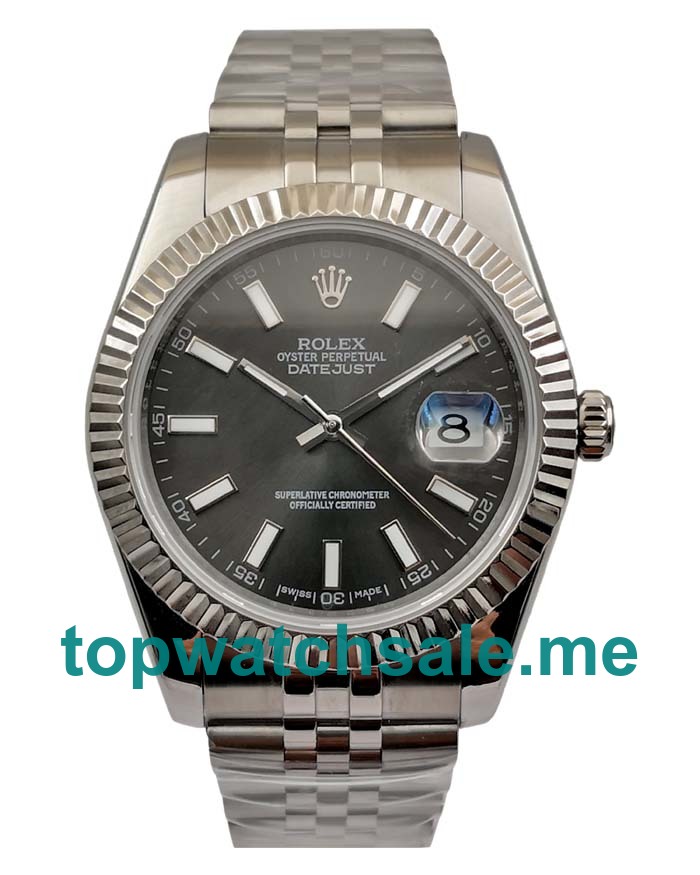 UK AAA Quality Rolex Datejust 126334 Fake Watches With Anthracite Dials For Sale