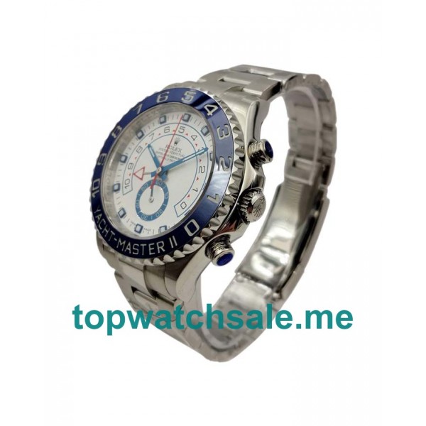 UK Swiss Made 44 MM Rolex Yacht-Master II 116680 Fake Watches With White Dials Online