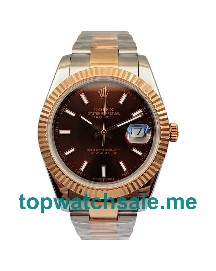 UK 41 MM Chocolate Dials Rolex Datejust 126331 Replica Watches For Sale