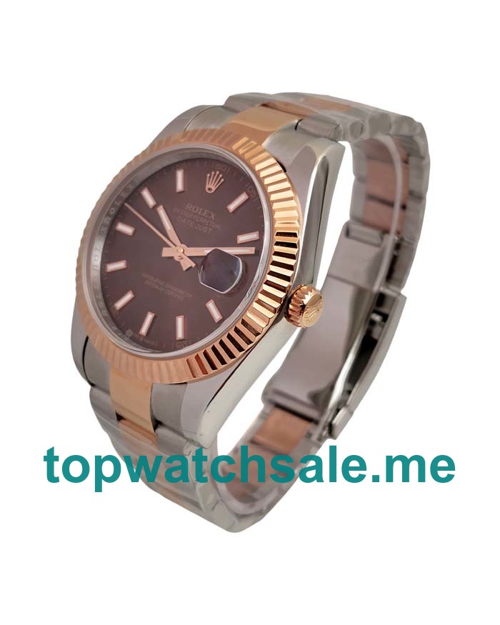 UK 41 MM Chocolate Dials Rolex Datejust 126331 Replica Watches For Sale