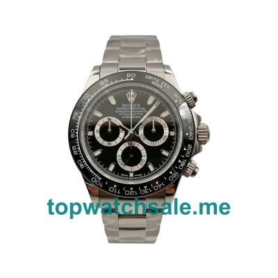 UK Best 1:1 Fake Rolex Daytona 116500 Watches With Black Dials For Men