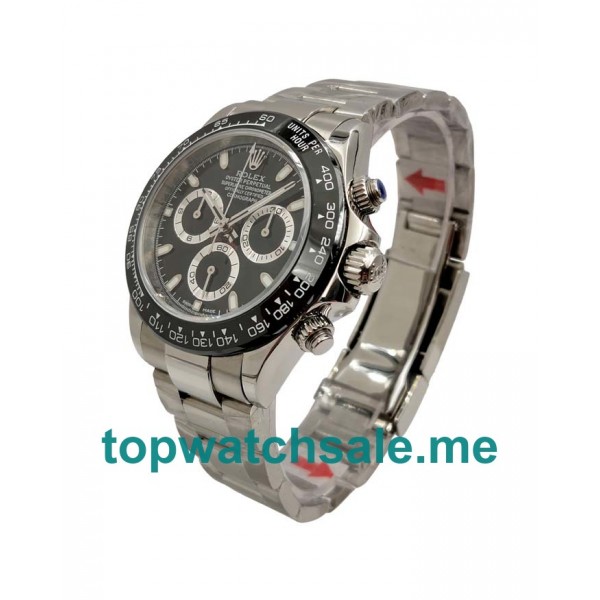UK Best 1:1 Fake Rolex Daytona 116500 Watches With Black Dials For Men