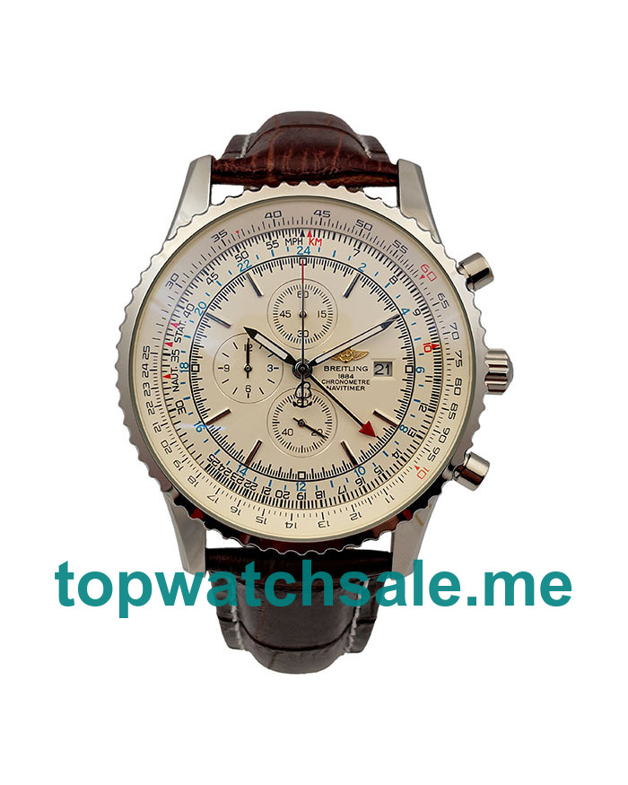 UK 47MM White Dials Breitling Navitimer World A24322 Replica Watches UK 47MM White Dials Breitling Navitimer World A24322 Replica Watches