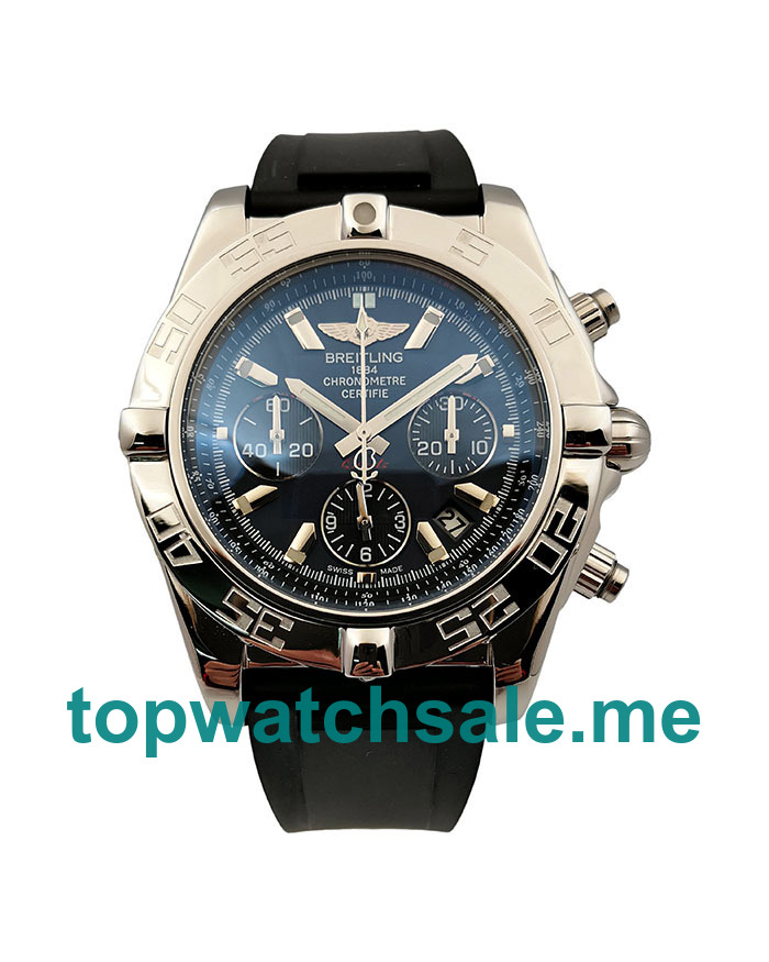 UK Top Quality Breitling Chronomat AB0110 Replica Watches With Blue Dials For Men