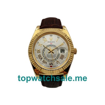 UK 40.5MM Silver Dials Rolex Sky-Dweller 326138 Replica Watches