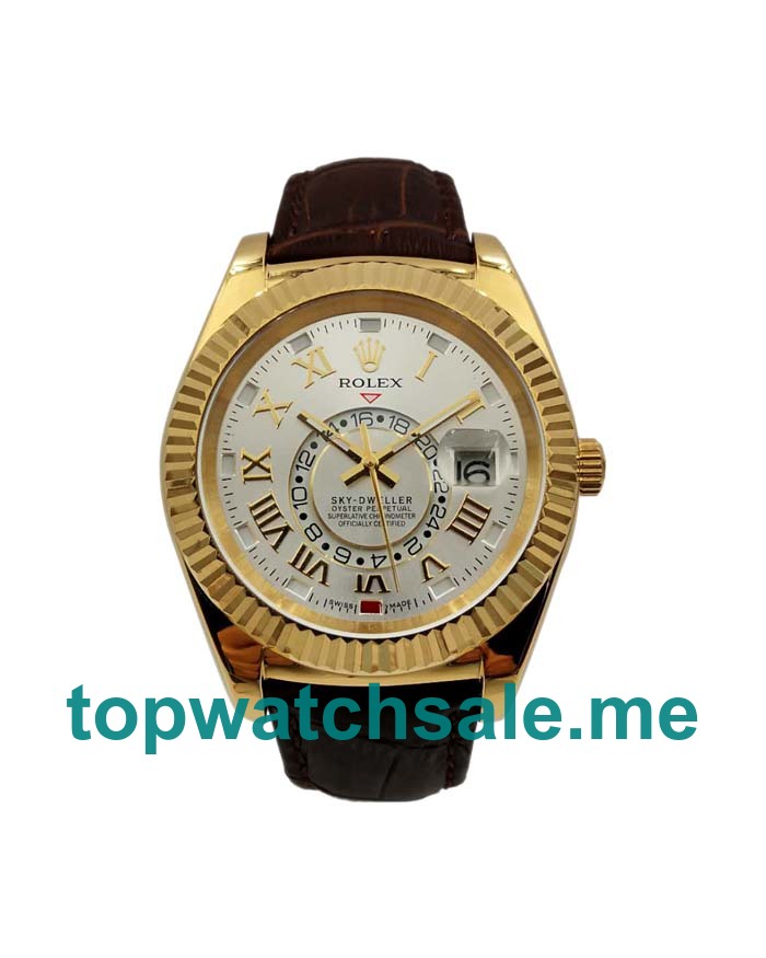 UK 40.5MM Silver Dials Rolex Sky-Dweller 326138 Replica Watches UK 40.5MM Silver Dials Rolex Sky-Dweller 326138 Replica Watches