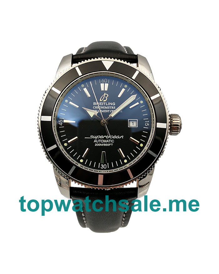 UK 46MM Black Dials Breitling Superocean Heritage A17321 Replica Watches