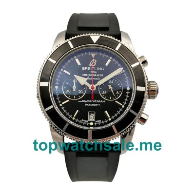 UK 46.5MM Black Dials Breitling Superocean Heritage A23370 Replica Watches