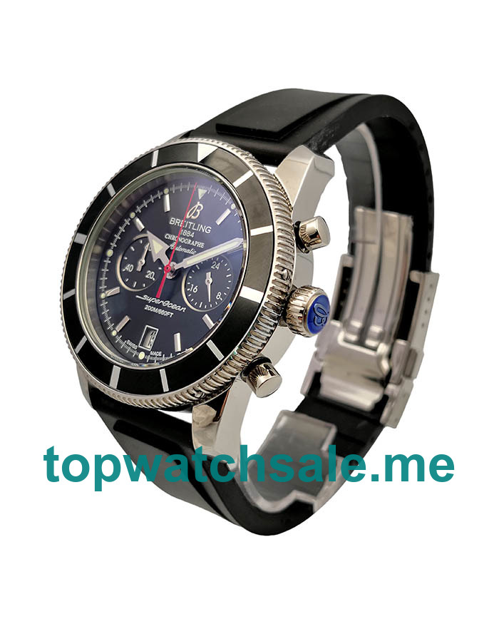 UK 46.5MM Black Dials Breitling Superocean Heritage A23370 Replica Watches