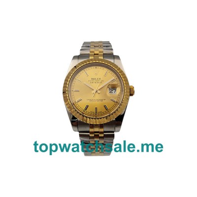 UK 36MM Champagne Dials Rolex Datejust 16233 Replica Watches