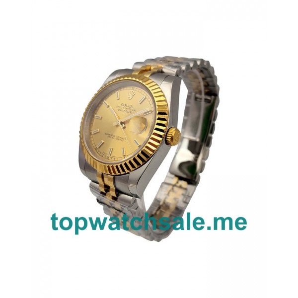 UK 36MM Champagne Dials Rolex Datejust 16233 Replica Watches