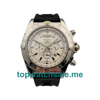 UK 44MM White Dials Breitling Chronomat Evolution AB0110 Replica Watches