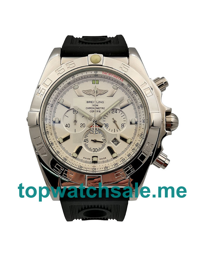 UK 44MM White Dials Breitling Chronomat Evolution AB0110 Replica Watches