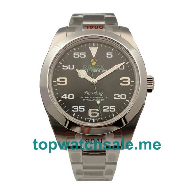 UK Cheap Rolex Air-King 116900 Replica Watches With Black Dials For Men