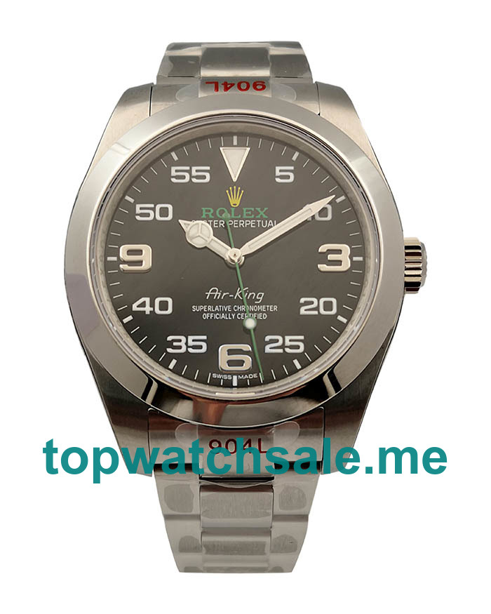 UK Cheap Rolex Air-King 116900 Replica Watches With Black Dials For Men