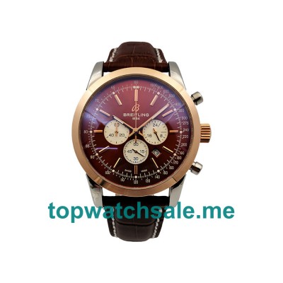 UK 44.5MM Coffee Dials Breitling Transocean UB015212 Replica Watches