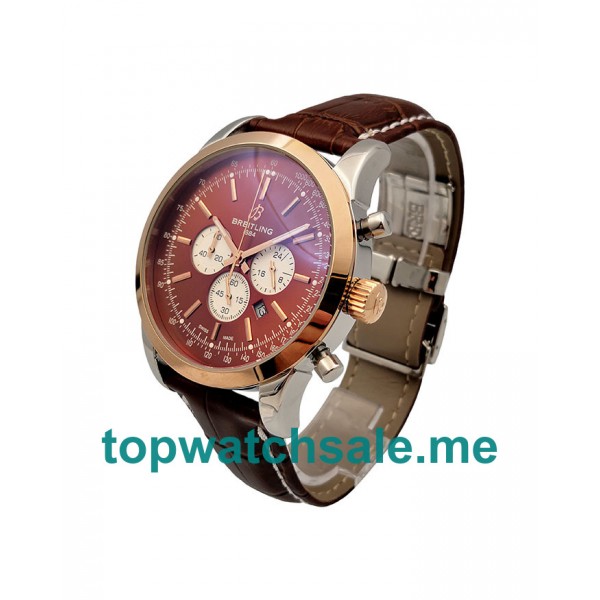 UK 44.5MM Coffee Dials Breitling Transocean UB015212 Replica Watches