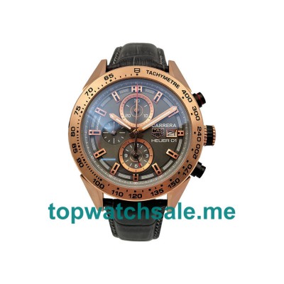 UK 45MM Replica TAG Heuer Carrera CAR2A5A.FT6044 Rose Gold Cases Watches