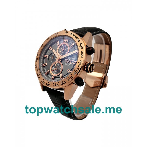 UK 45MM Replica TAG Heuer Carrera CAR2A5A.FT6044 Rose Gold Cases Watches