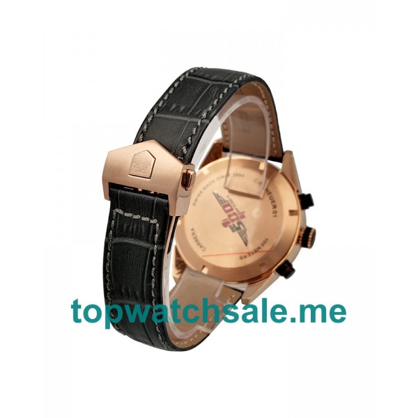UK 45MM Replica TAG Heuer Carrera CAR2A5A.FT6044 Rose Gold Cases Watches