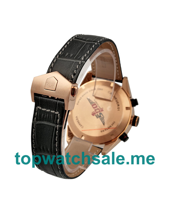 UK 45MM Replica TAG Heuer Carrera CAR2A5A.FT6044 Rose Gold Cases Watches