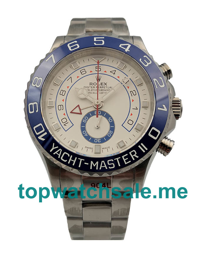 UK Best Quality Rolex Yacht-Master II 116680 Replica Watches With White Dials Online