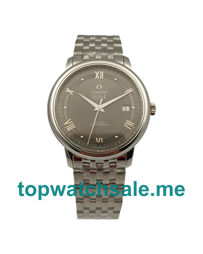 UK AAA Quality Omega De Ville 424.10.40.20.06.001 Replica Watches With Grey Dials For Sale
